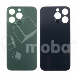 Задняя крышка для iPhone 13 Pro (A2640) Зеленый (стекло, узкий вырез под камеру, логотип) - Премиум