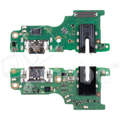 Шлейф для Infinix Hot 60 Pro (X6885) плата на системный разъем/разъем гарнитуры/микрофон - Премиум