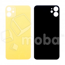 Задняя крышка для iPhone 11 (A2221) Желтый (стекло, широкий вырез под камеру, логотип)