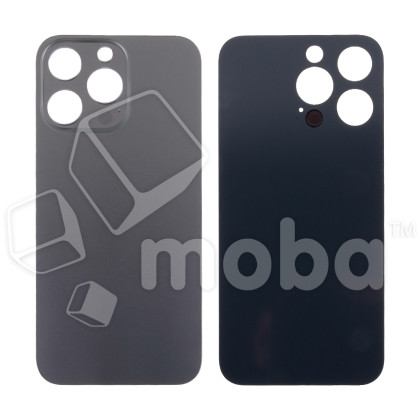 Задняя крышка для iPhone 13 Pro (A2640) Серый (стекло, узкий вырез под камеру, логотип) - Премиум