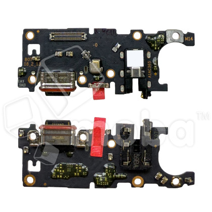 Шлейф для OPPO A6x 4G (CPH2819) плата на системный разъем/микрофон - Премиум