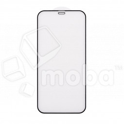 Защитное стекло "Матовое" для iPhone 12/12 Pro Черный (Закалённое, полное покрытие)