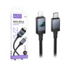 Кабель Type-C - Lightning Hoco X118 (3A, 27W, PD, оплетка нейлон, с дисплеем) Черный