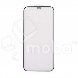 Защитное стекло "Матовое" для iPhone 12 Pro Max Черный (Закалённое, полное покрытие)