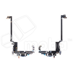 Шлейф для iPhone 17 Pro Max (A3526) на системный разъем/микрофон Синий - Премиум