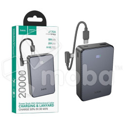Внешний Аккумулятор (Power Bank) Hoco J170A 20000 mAh (22.5W, 20W, PD, Type-C, кабель Type-C, LED дисплей) Серый