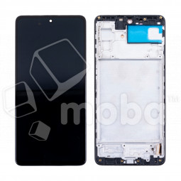Дисплей для Samsung Galaxy M51 (M515F) модуль с рамкой Черный - (OLED) (Full Size)