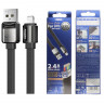 Кабель USB - Lightning Remax RC-154i (2.4А, плоский) Черный