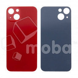 Задняя крышка для iPhone 13 (A2635) Красный (стекло, узкий вырез под камеру, логотип) - Премиум
