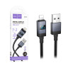 Кабель USB - Lightning Hoco X118 (2.4A, оплетка нейлон, с дисплеем) Черный