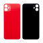 Задняя крышка для iPhone 11 (A2221) Красный (стекло, монолит, широкий вырез под камеру, логотип) - Премиум
