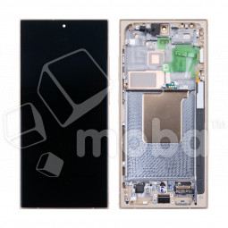Дисплей для Samsung Galaxy S24 Ultra (S928B) модуль с рамкой Желтый - OR (SP)