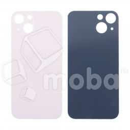 Задняя крышка для iPhone 13 (A2635) Розовый (стекло, узкий вырез под камеру, логотип) - Премиум
