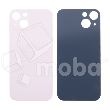 Задняя крышка для iPhone 13 (A2635) Розовый (стекло, узкий вырез под камеру, логотип) - Премиум