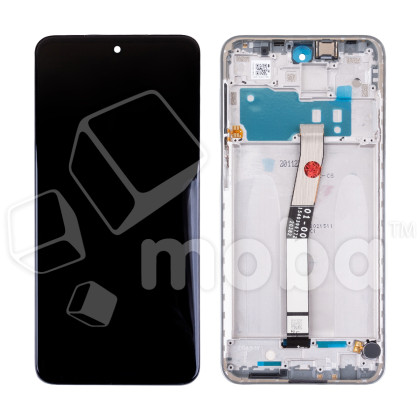 Дисплей для Xiaomi Redmi Note 9S/9 Pro (M2003J6A1G/M2003J6B2G) модуль с рамкой Серебро - OR