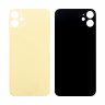 Задняя крышка для iPhone 11 (A2221) Желтый (стекло, монолит, широкий вырез под камеру, логотип) - Премиум