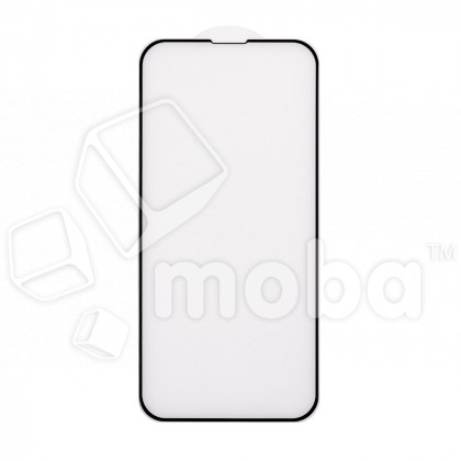 Защитное стекло "Матовое" для iPhone 13/13 Pro/14/16e Черный (Закалённое, полное покрытие)