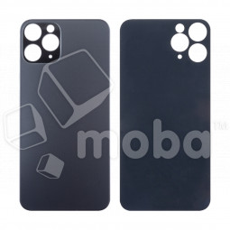 Задняя крышка для iPhone 11 Pro (A2215) Серый (стекло, широкий вырез под камеру, логотип)