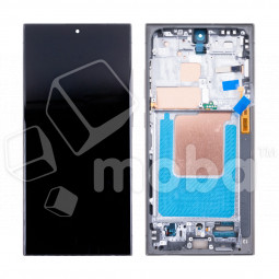 Дисплей для Samsung Galaxy S24 Ultra (S928B) модуль с рамкой Черный - (OLED) (Full Size)