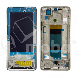 Рамка дисплея для Xiaomi Poco F4 (22021211RG) Серебро (возможен дефект ЛКП)