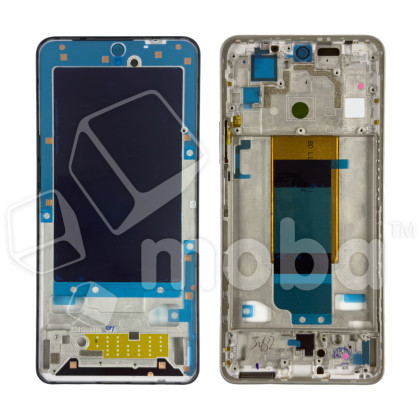Рамка дисплея для Xiaomi Poco F4 (22021211RG) Серебро (возможен дефект ЛКП)
