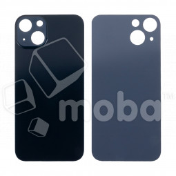 Задняя крышка для iPhone 13 (A2635) Черный (стекло, узкий вырез под камеру, логотип) - Премиум