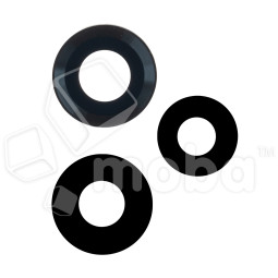 Стекло камеры для Xiaomi Poco X5 Pro 5G (22101320G) (комплект 3 шт.) Черный